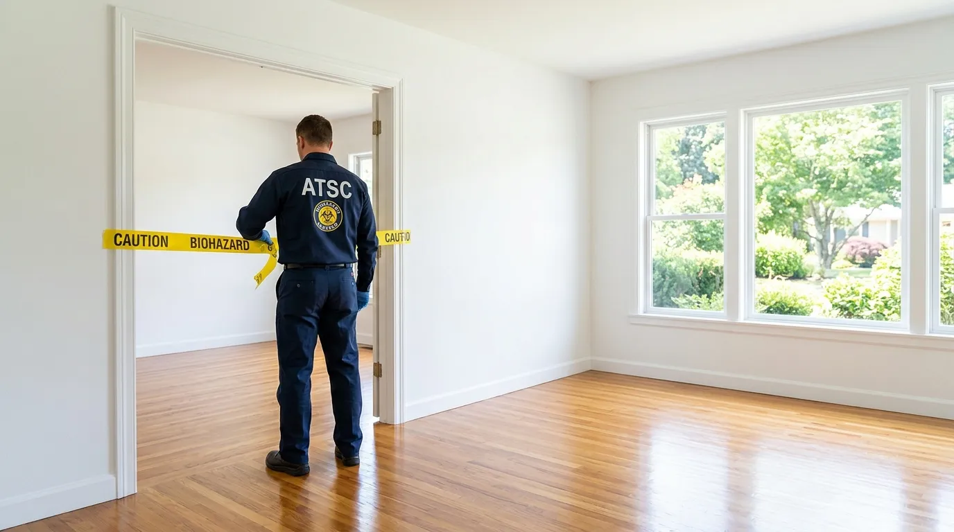 Certified biohazard cleanup crew performing Decomposition Cleanup in Pepper Pike